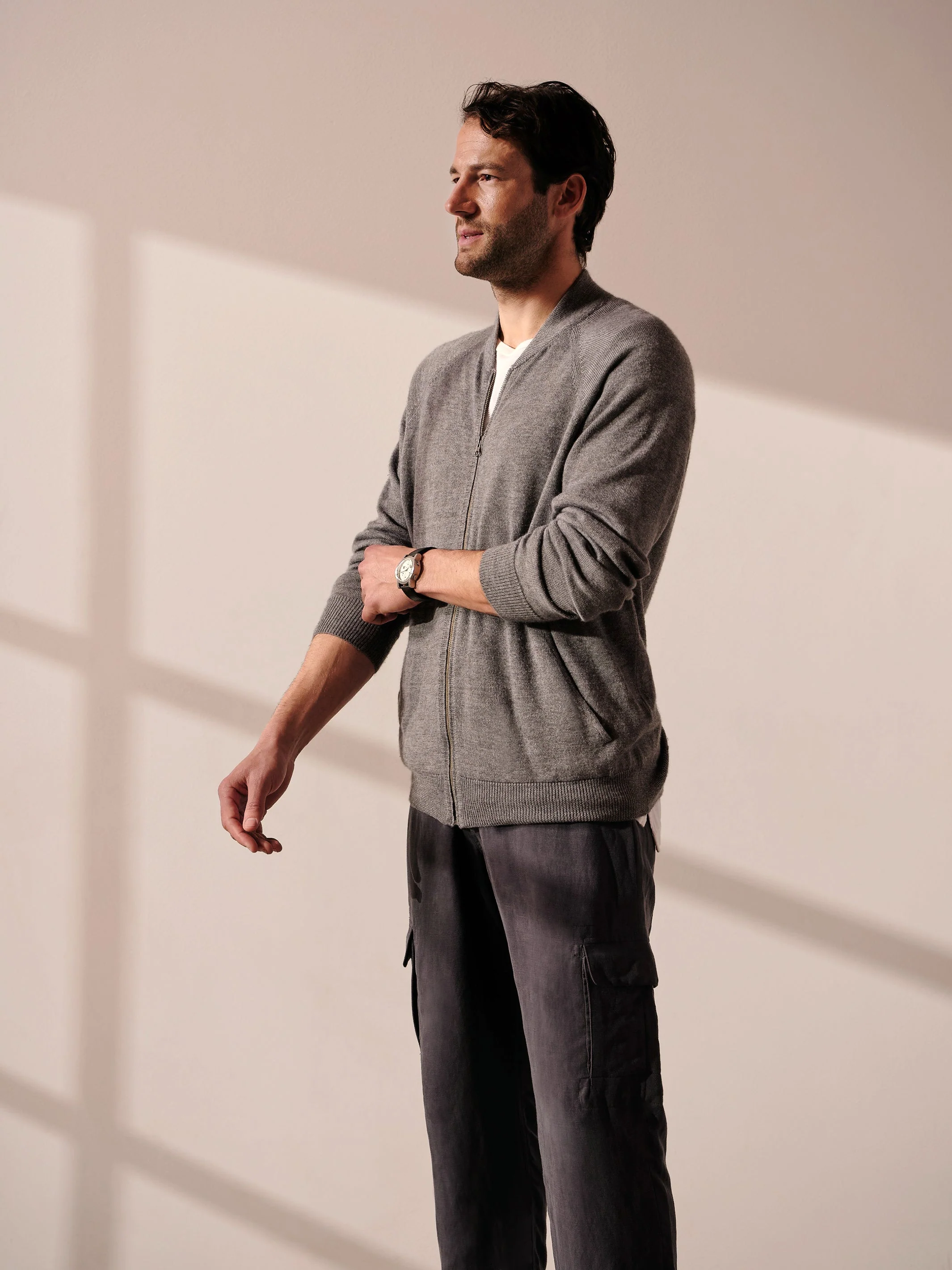 Cashmere Zip Up
