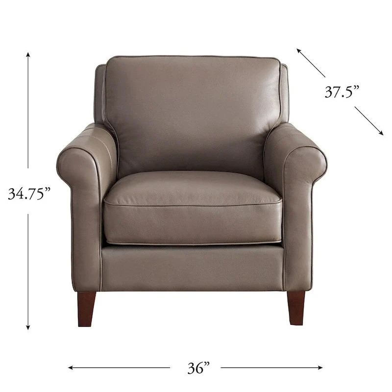 Hydeline Laguna Top Grain Leather Sofa Set, Sofa and Chair - Sofa, Chair