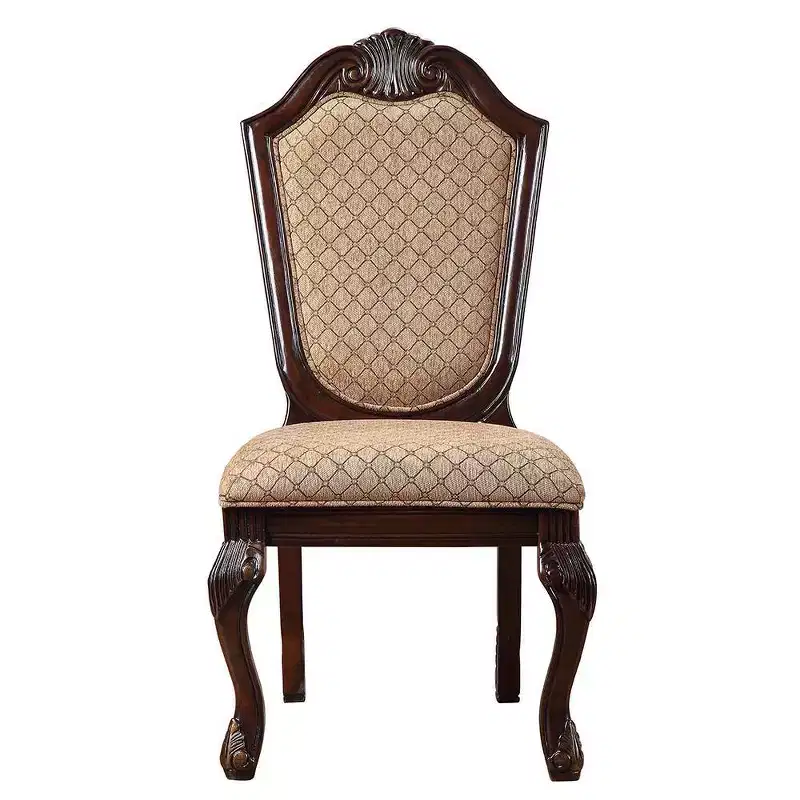 Acme Furniture Chateau De Ville Dining Chairs Fabric/Espresso Finish