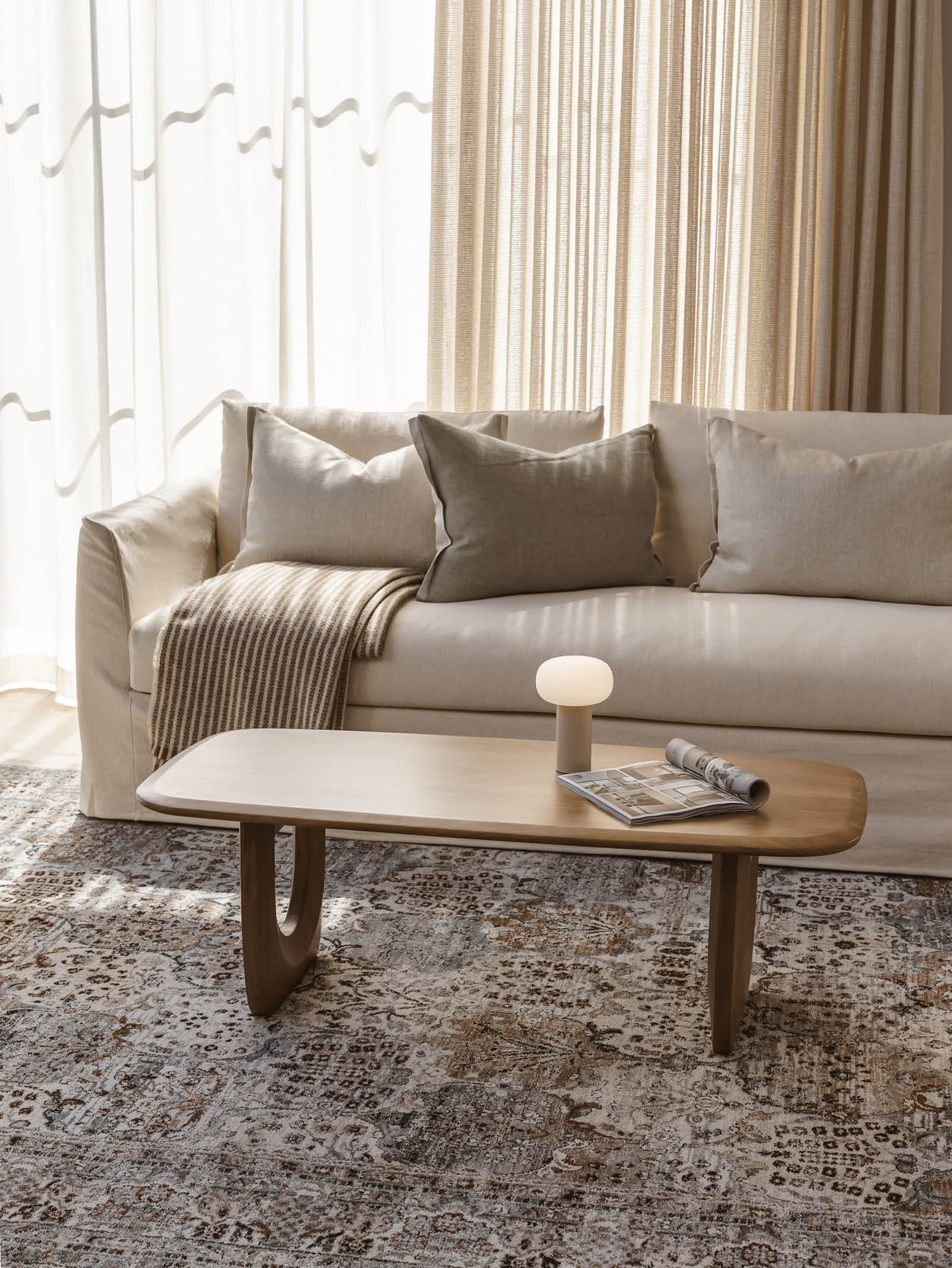 Wood Coffee Table for Living Room