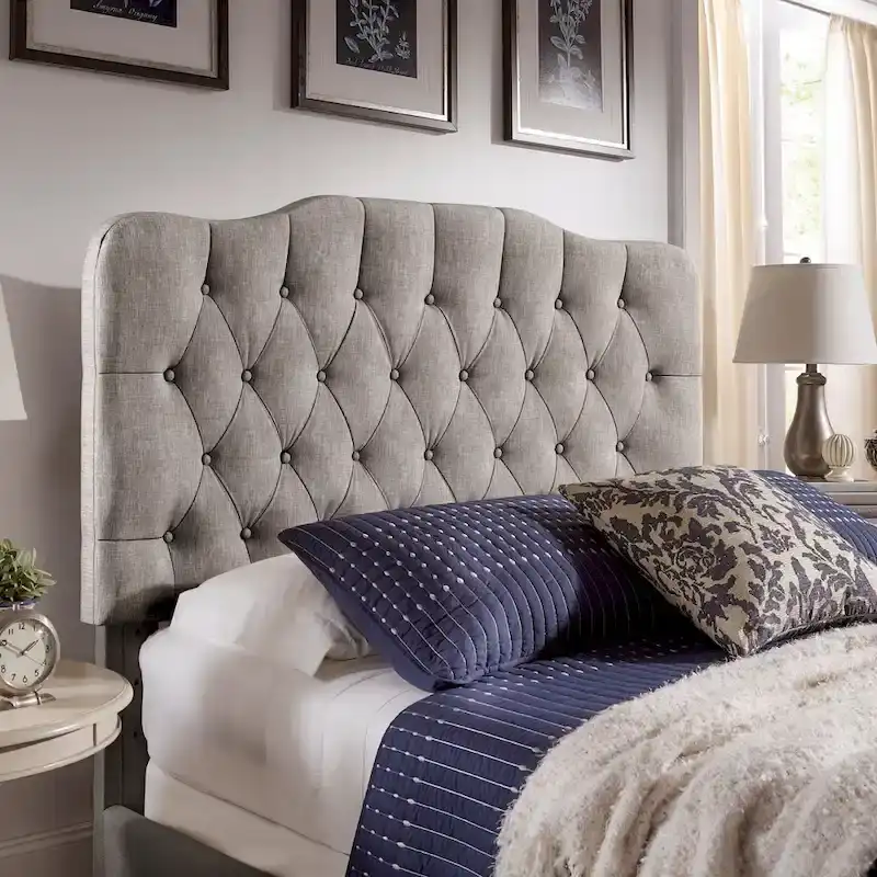 Ginny Adjustable Diamond-tufted Camel Back Bed by iNSPIRE Q Classic