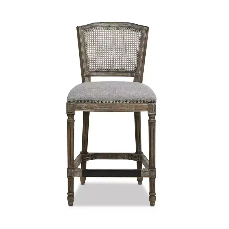 Jennifer Taylor Home Triomphe Rattan Wicker High Back Armless Counter Bar Stool