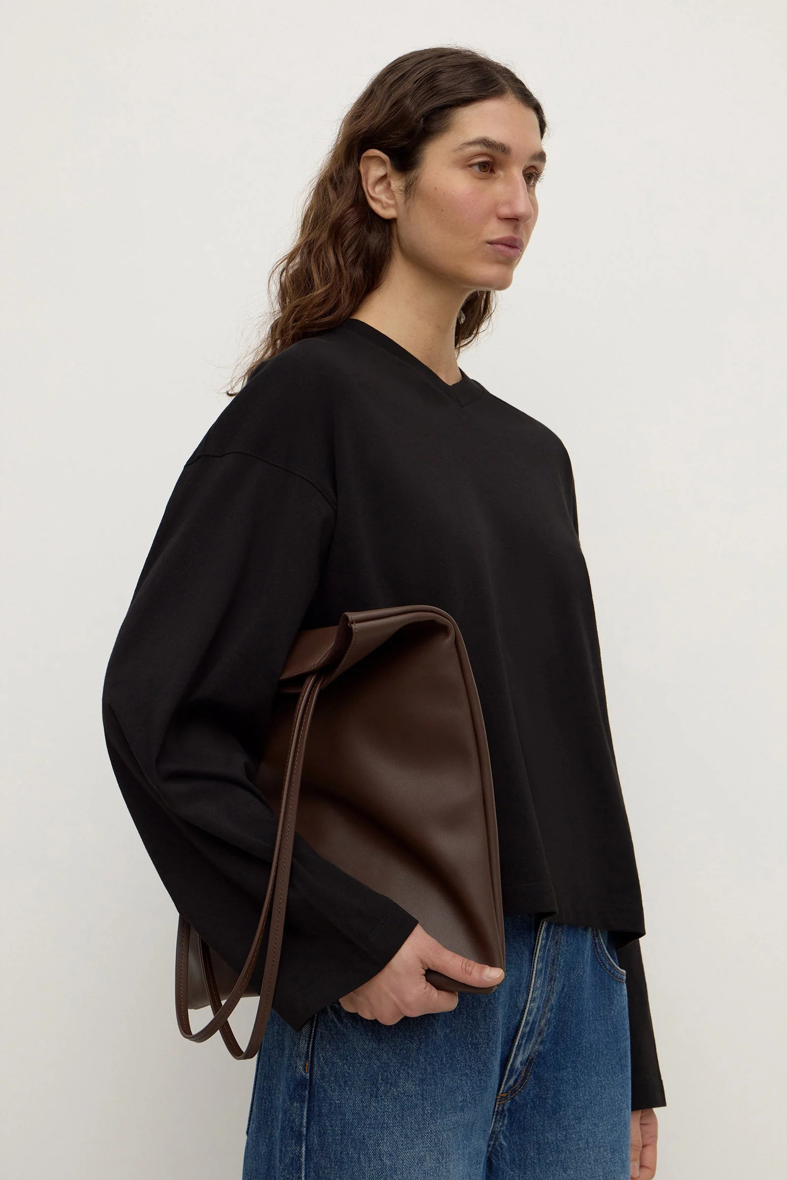 Walnut Leather Shoulder Bag