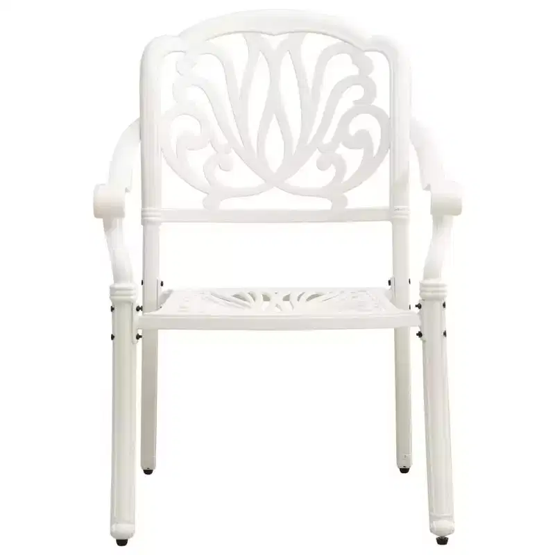 vidaXL Garden Chair Set of 2 Bronze Cast Aluminum Standard Tough