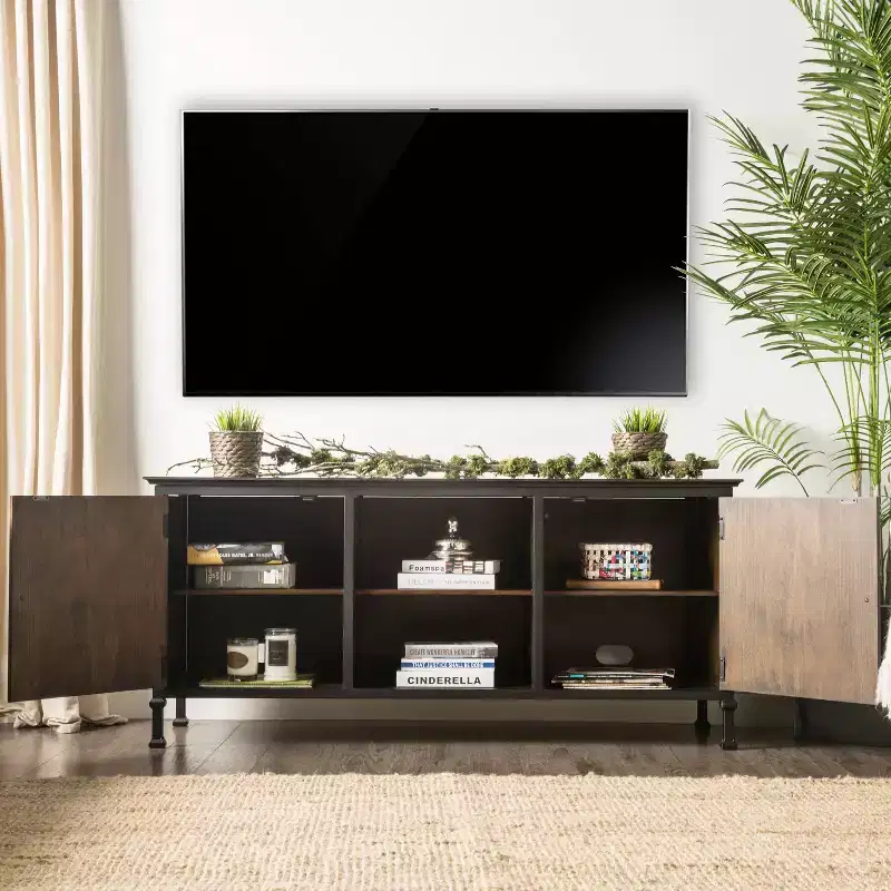 Industrial Multi Storage TV Stand for TVs up to 65