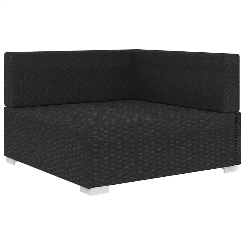 vidaXL Sectional Corner Chair with Cushions Poly Rattan