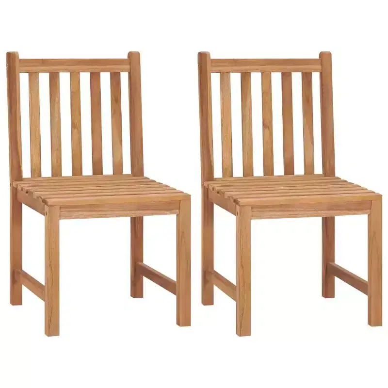 vidaXL Solid Teak Wood Outdoor Chairs