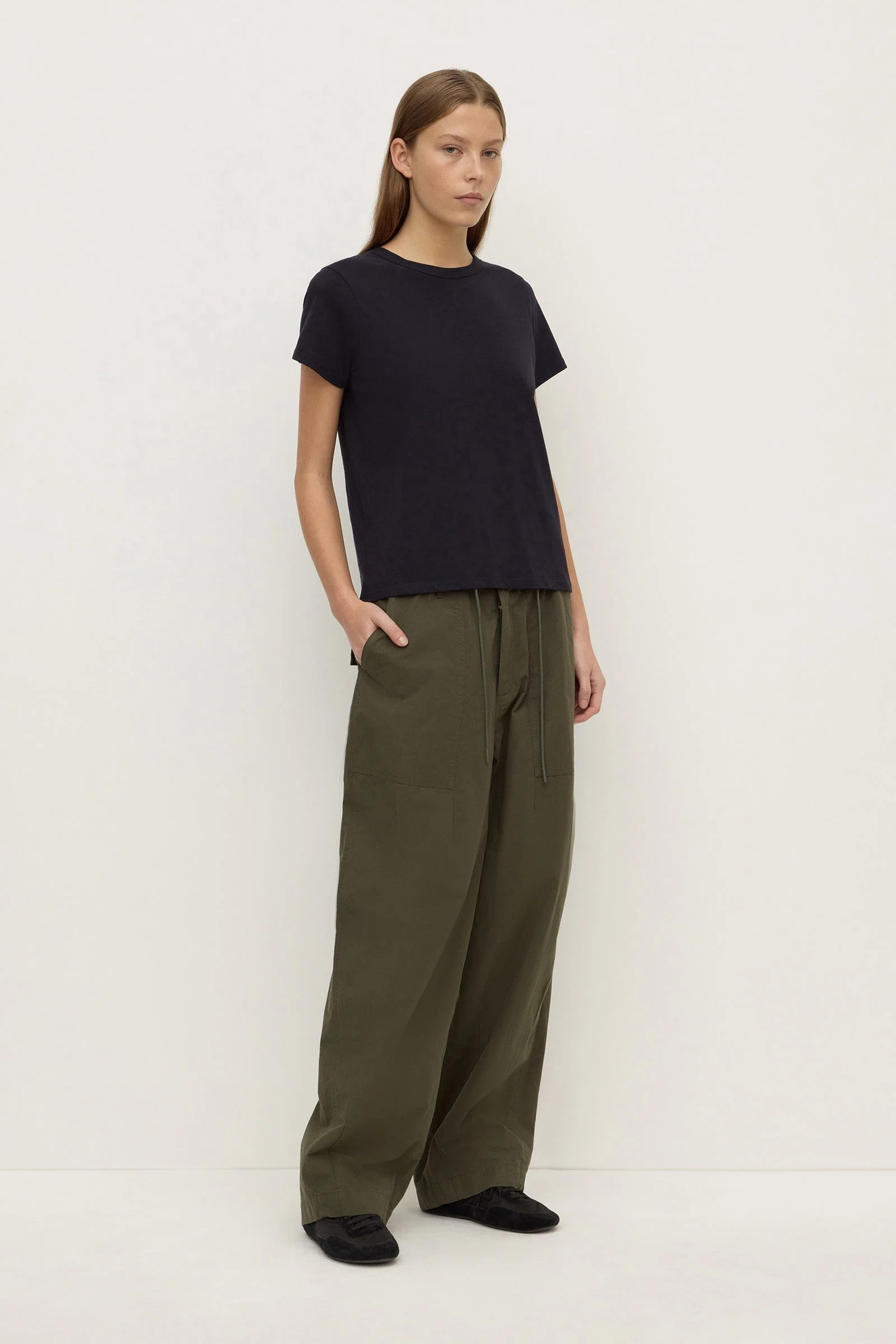 Cropped Cotton Tee