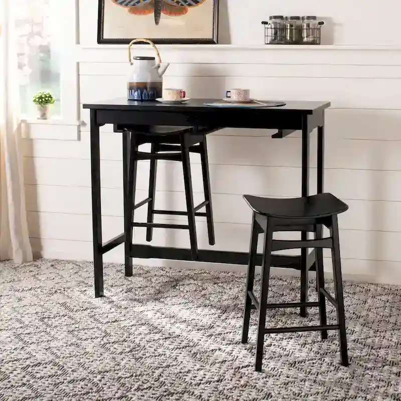 SAFAVIEH Neoma 3 Piece Pub Set - White Oak - 42.1 x 17.7 x 36.2 - 42Wx18Dx36H