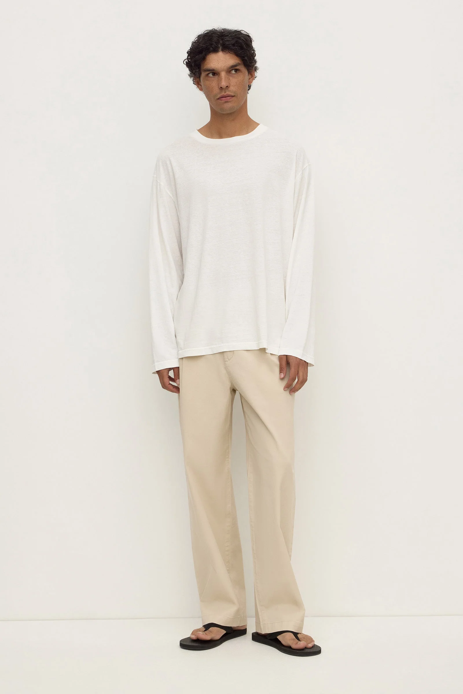 Pebble Pleated Cotton Chino