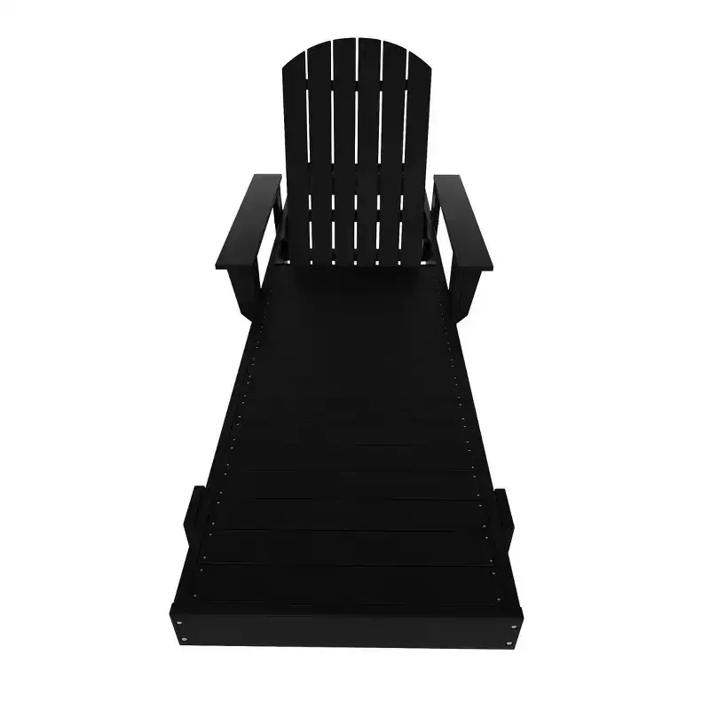 WestinTrends Dylan Adirondack Poly Reclining Chaise Lounge With Arms
