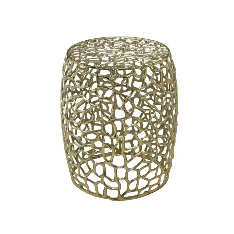 Christopher Knight Home Theresa Modern Aluminum Drum Shape End Table