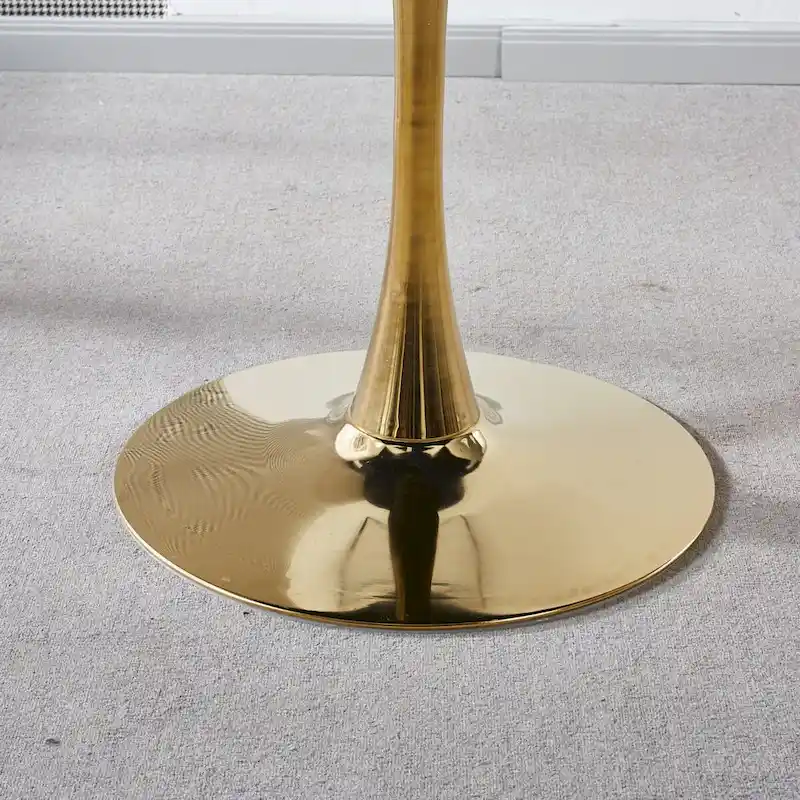 5-Piece Pedestal Dining Set with Mdf Table Top