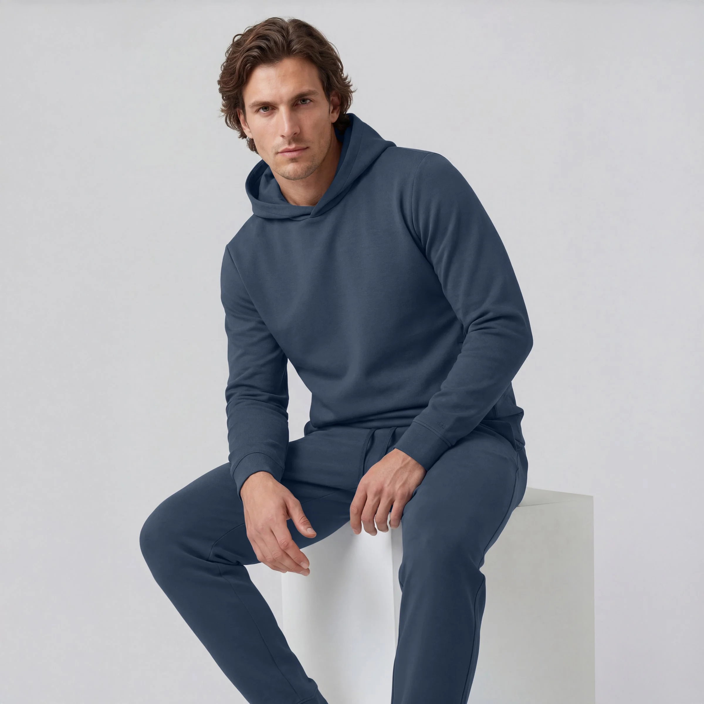 Relaxed Fit Hoodie - Tidal Blue