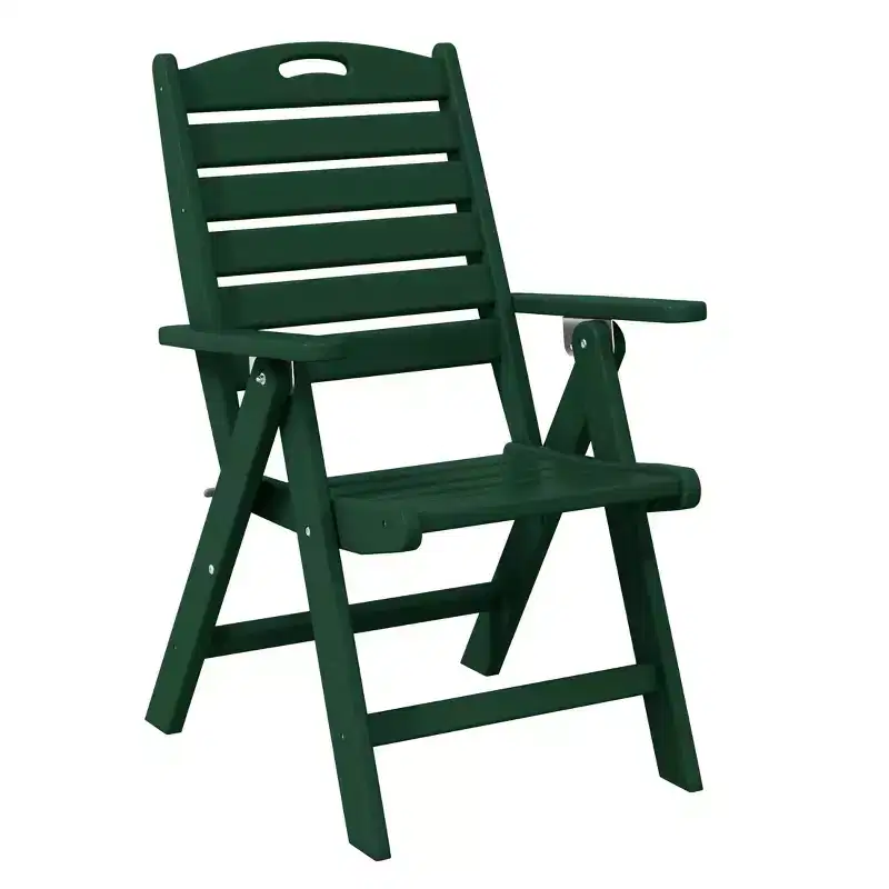 WestinTrends Malibu HDPE Adjustable Highback Folding Patio Dining Chair