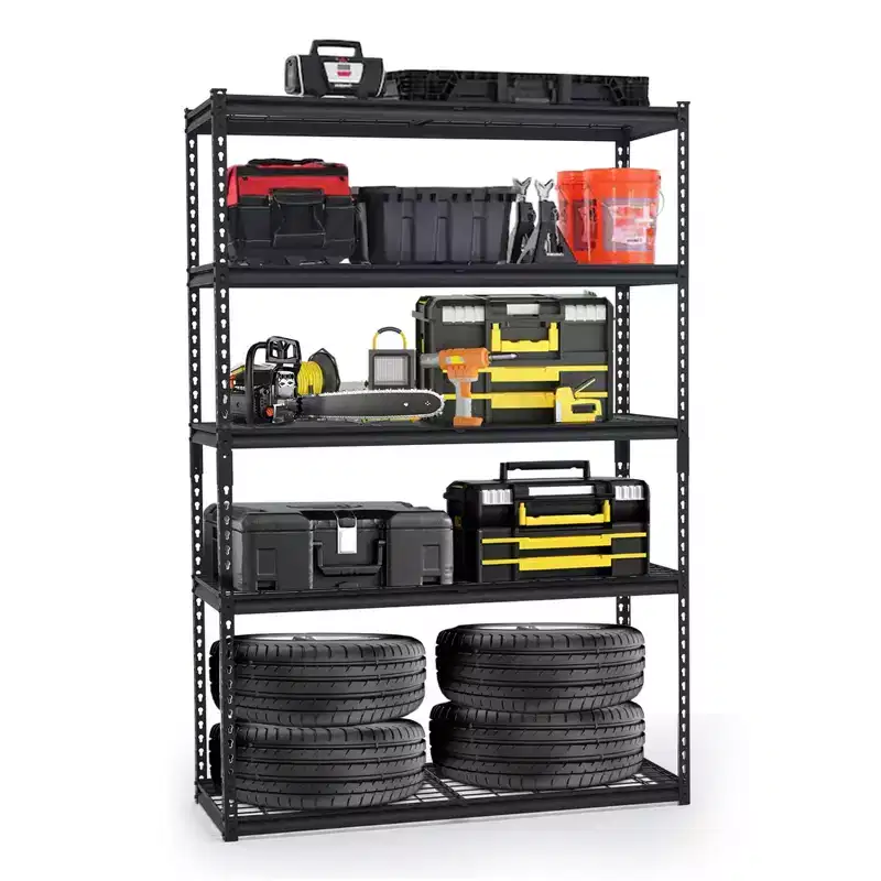 Heavy Duty Garage Shelving Unit, Adjustable Storage Shelves, Durable Metal Shelves for Garage, Basement, Workshop, Warehouse Organization