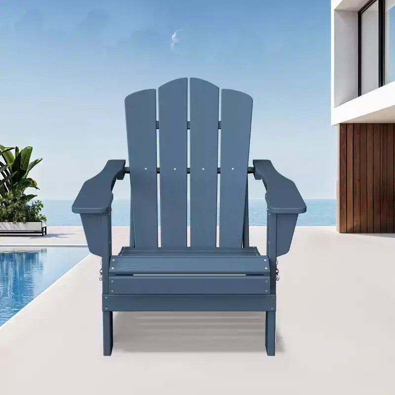 Hyleory HDPE Outdoor Patio Chair, Folding Adirondack Chair for All Seasons