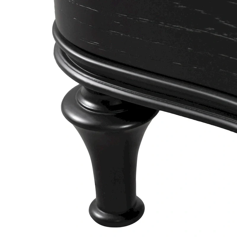 Black / Silver Glam 3-Drawer Nightstand, for 1