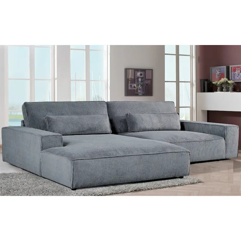 US Pride Furniture 105.52 W Oversized Wood Frame Luxe Sectional Sofa