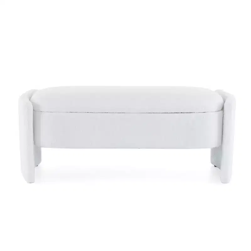Large Versatile Storage Ottoman Bench: Spacious, Durable, and Stylish for Any Room, Beige
