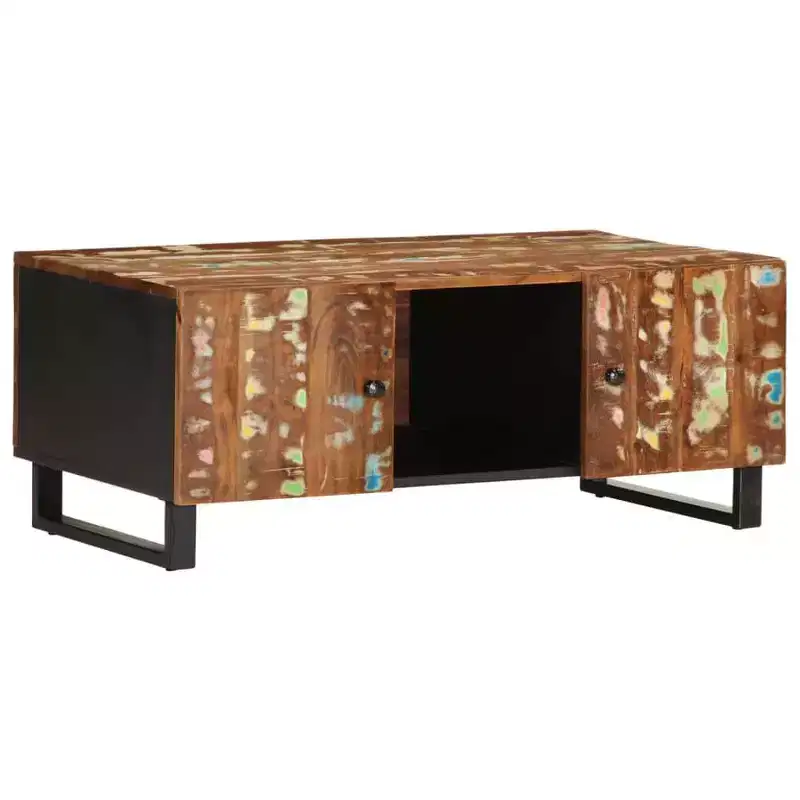 Coffee Table Mixed Colors Solid Reclaimed Wood