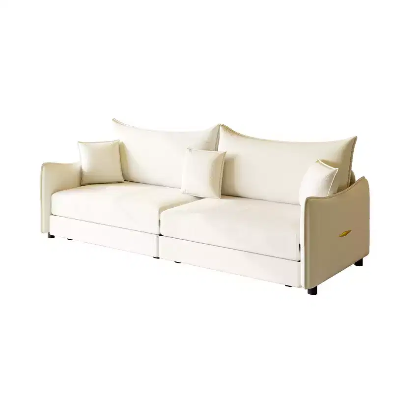 Whisen 81.9 Modern Velvet 3-Seater Couch, King Size Pull Out Sofa Bed, 3-in-1 Convertible Sofa Bed Couch with 3 Pillows