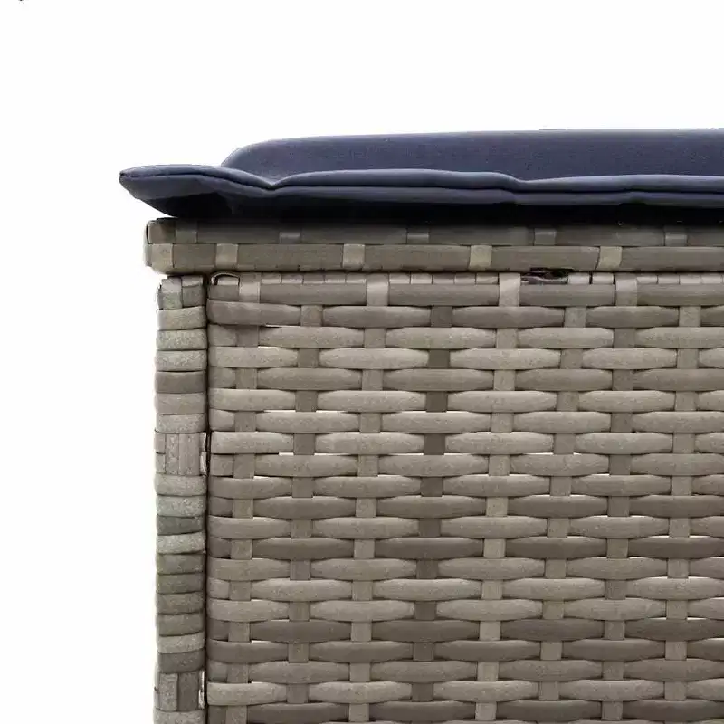 vidaXL Patio Sun Lounger PE rattan Standard Height-Adjustable