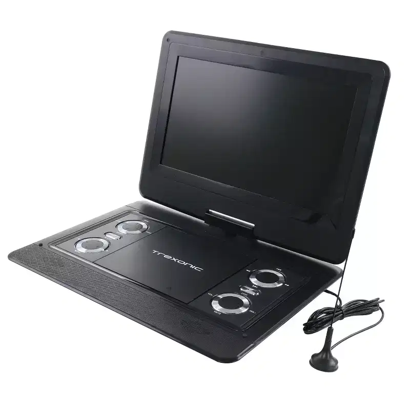 Refurbished Trexonic 12.5 Inch Portable TV+DVD Player with Color TFT LED Screen and USB/HD/AV Inputs
