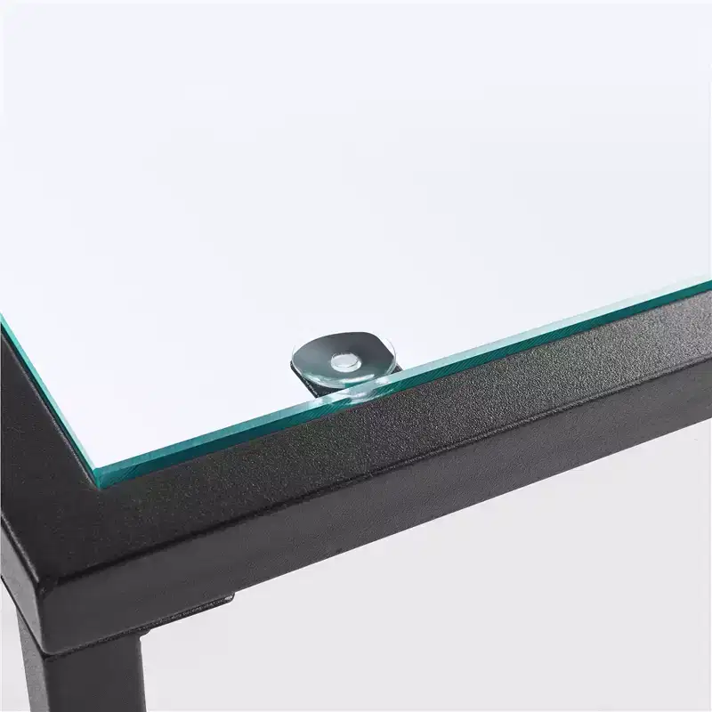 3-Layer Tempered Glass Console Table