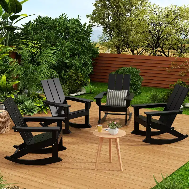 WestinTrends Modern Adirondack Outdoor Rocking Chair (Set of 4)