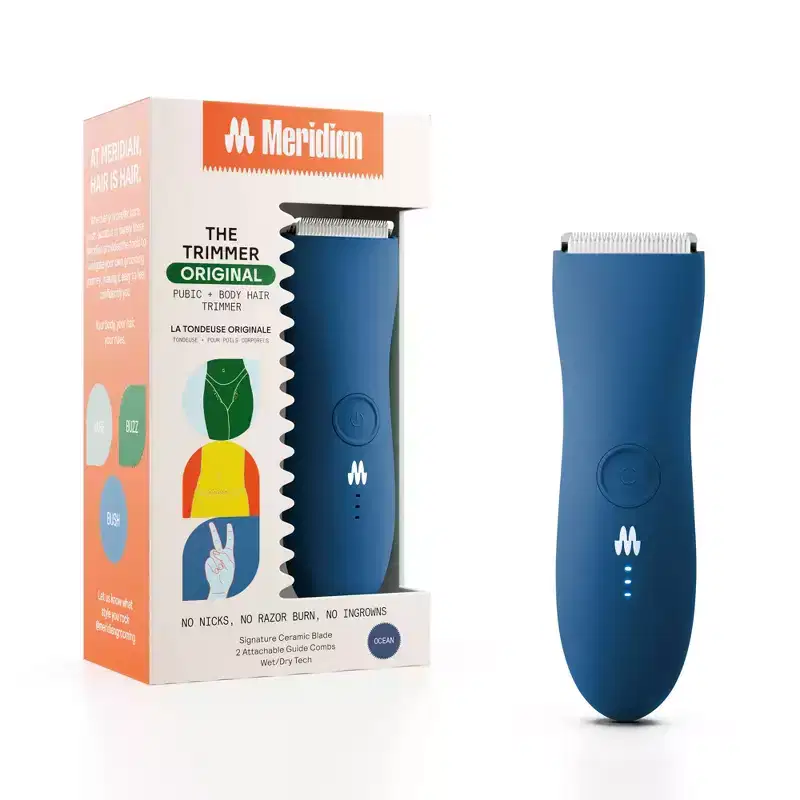 Meridian Trimmer Original Pubic & Body Hair Trimmer for Men & Women Below-the-Belt Groomer, Ball Trimmer, Bikini Trimmer - Ocean