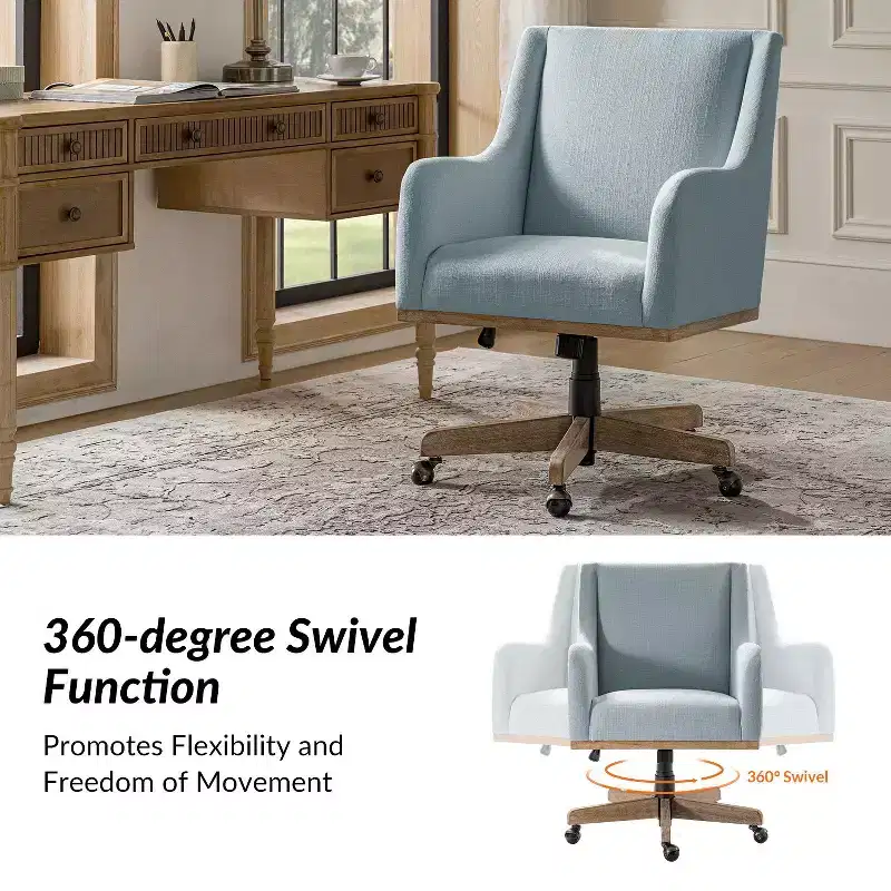 Merry Office Chair with Adjustable Height and Curved Armrests|HULALA HOME