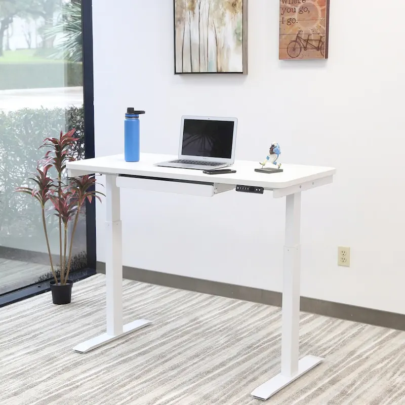 White / Graphite / Walnut / Black Electric Standing Desk, Single Person, 48