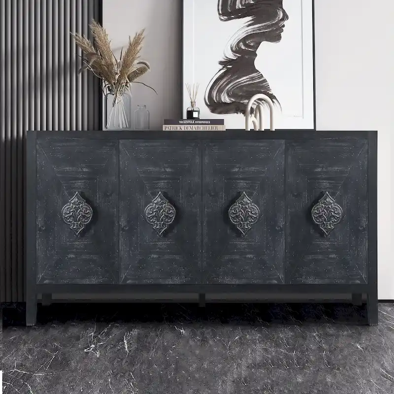 MM Antique Four Door Cabinet