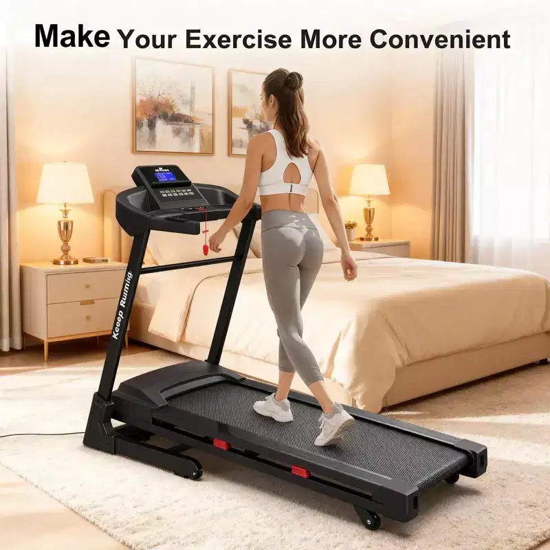 3.5HP Foldable Electric Treadmill for Home with Auto Incline, Shock Absorption, Pulse Sensor, Bluetooth Speaker & FITSHOW App