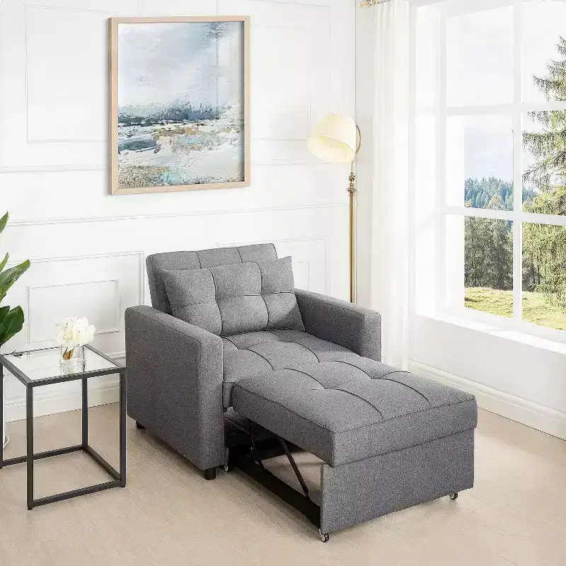 3-in-1 Convertible Sleeper Chair Sofa Bed for Space Saving