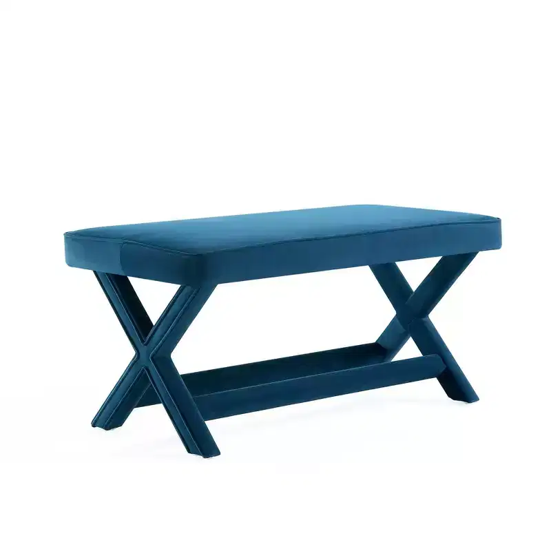 Abigail Velvet Upholstered Double Ottoman
