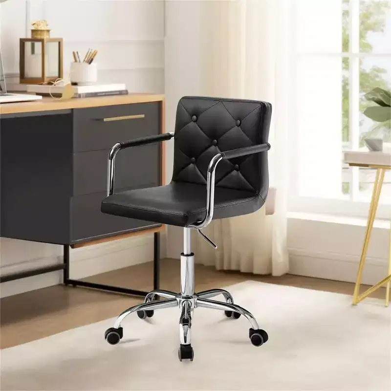 Rolling Work Chair for Home Office Desk, Adjustable Height, 360° Swivel, Soft Seat