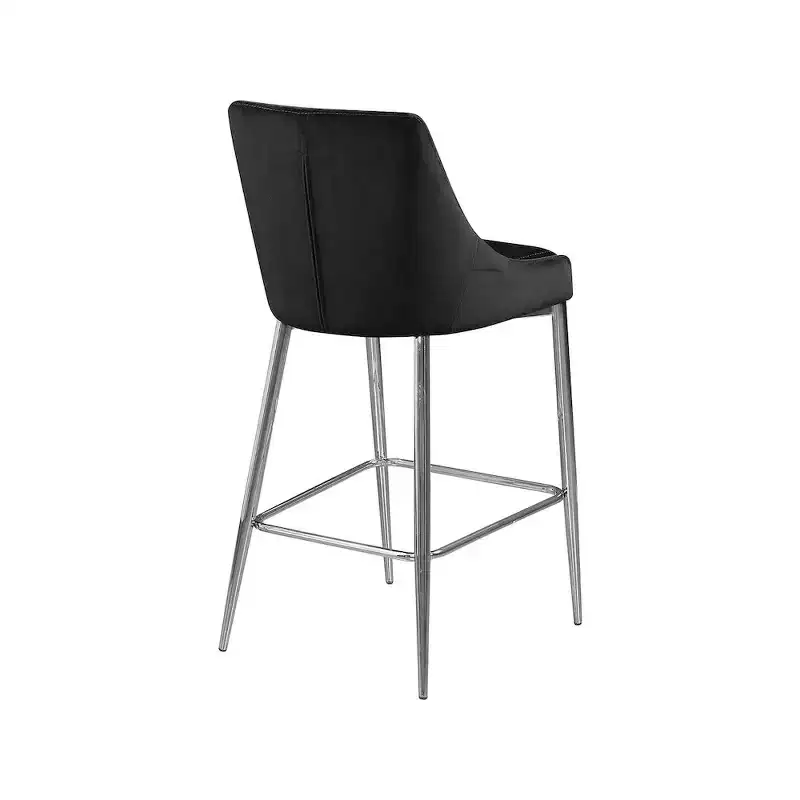 Black Velvet Stool