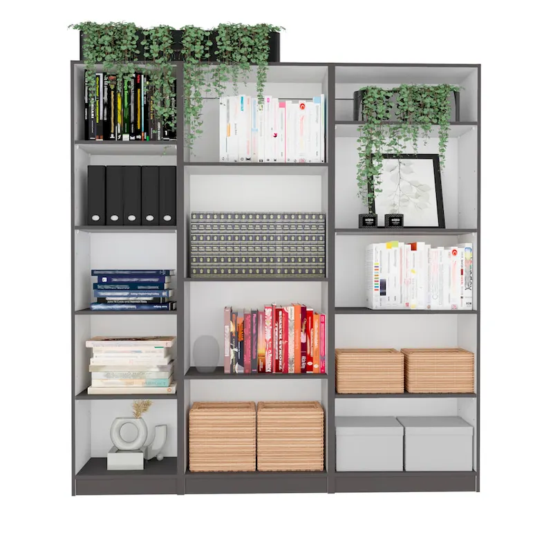 Kenyon 67 Wide 5-Shelf Bookcase Set of 3