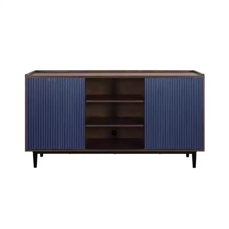 Duane 59.05 Modern 7 Shelf Ribbed Sideboard -