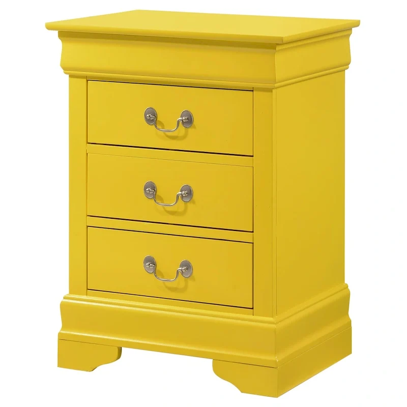 Louis Philippe 3-Drawer Nightstand (29 in. H x 21 in. W x 16 in. D)