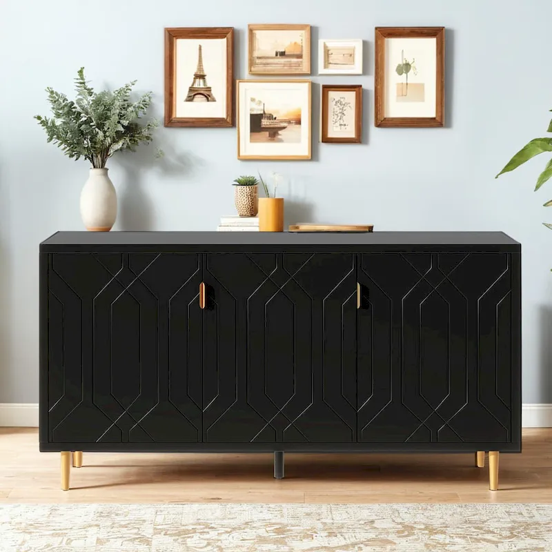 Modern TV Stand with Adjustable Shelves