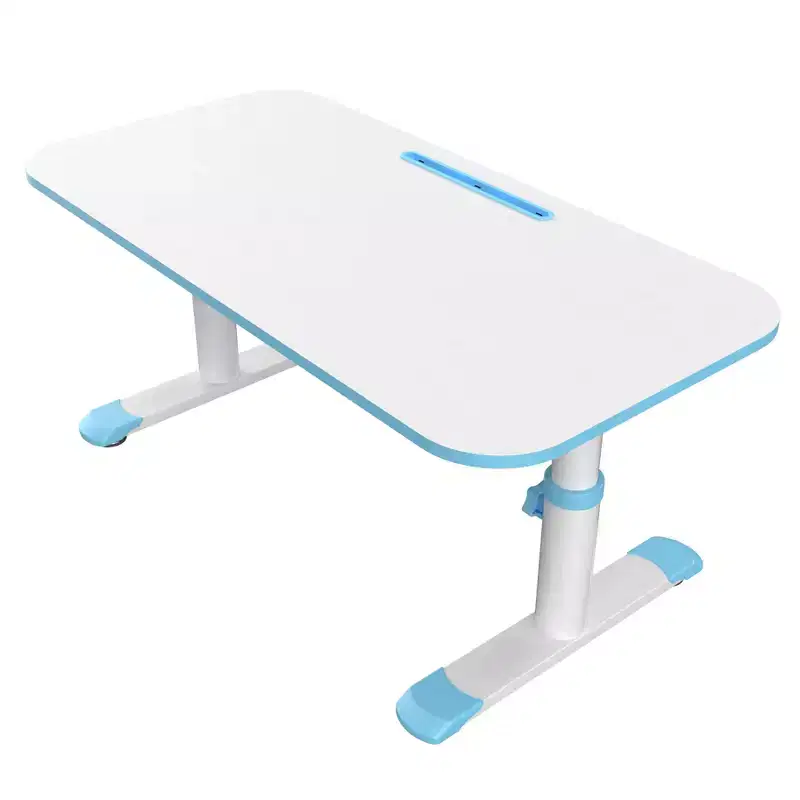 Kids Height-Adjustable Study Desk, 6 Levels, Scratch-Resistant Melamine, Pink or Blue