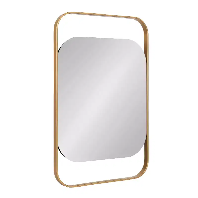 Kate and Laurel Kellom Metal Rectangle Mirror, 20x30, Gold
