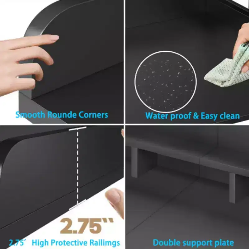 Washer Dryer Countertop,Laundry Wood Shelf Topper,Depth Double Layer Organizer for Dryer Laundry Hamper Counter Storage Organization