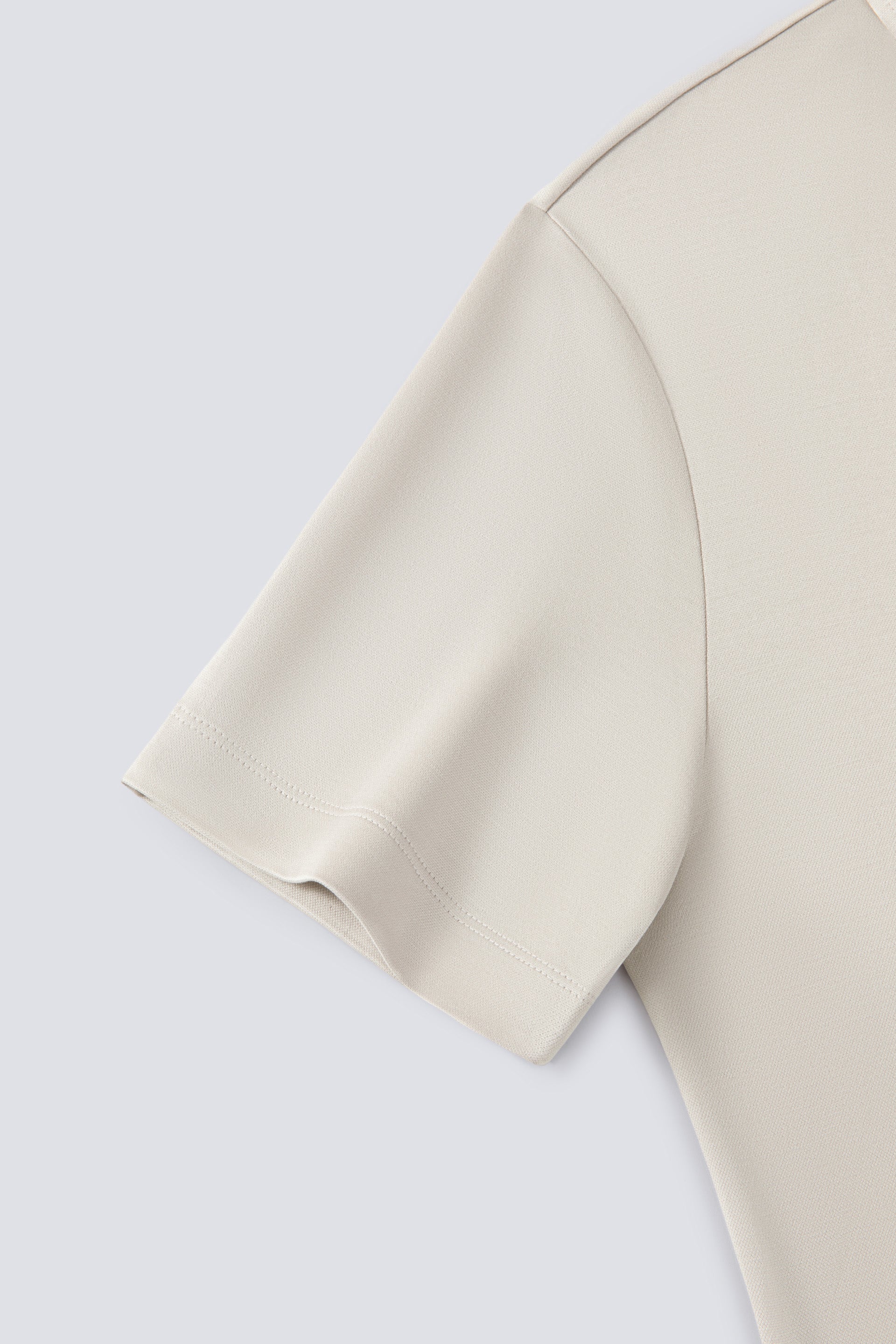 Cotton-Silk Jacquard Polo – Silver Grey