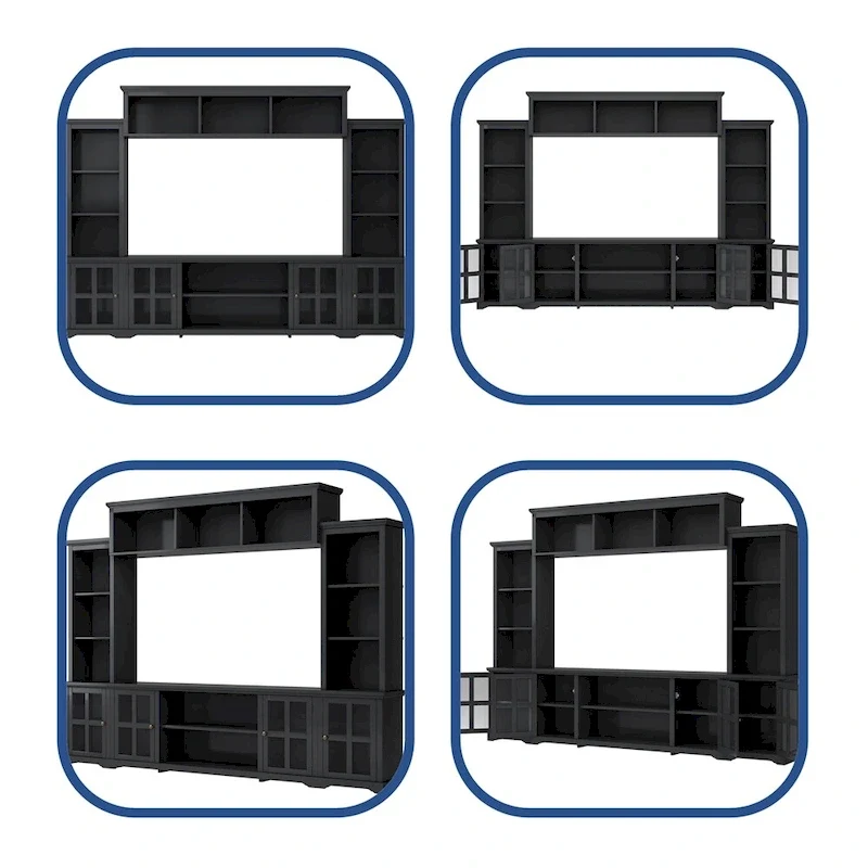 Modern Minimalism Style Entertainment Wall and TV Stand