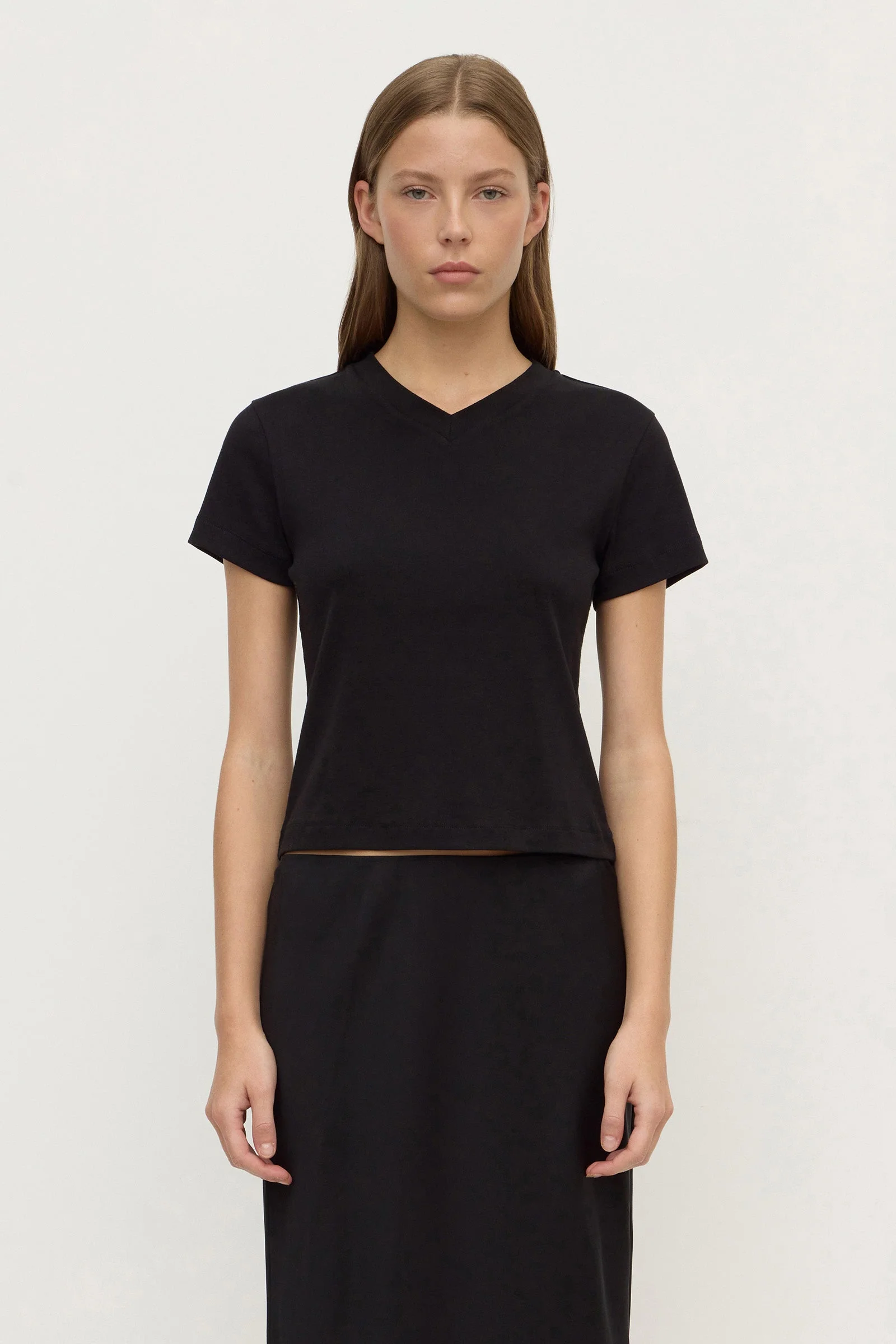 V Neck Cotton Tee