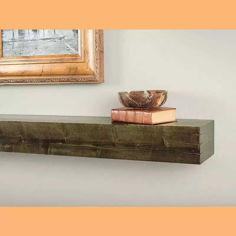 Mantels Direct Wallace Floating Wood Fireplace Mantel Shelf